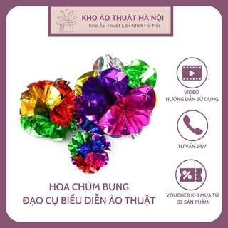 Hoa bung hình tròn nhiều màu sử dụng biểu diễn ảo thuật, hình tròn, đạo cụ diễn sân khấu, đồ trang trí