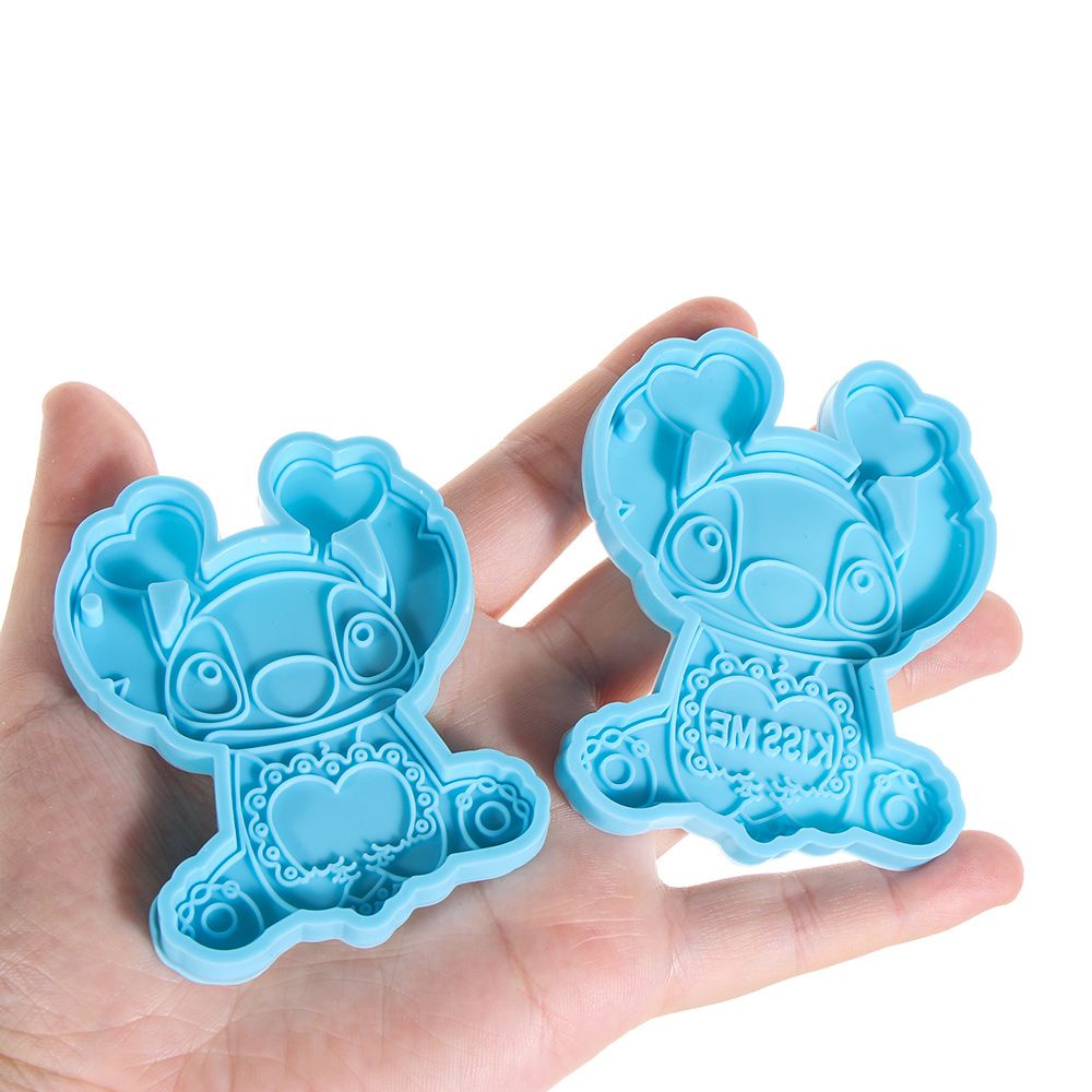 Khuôn Silicone Làm Móc Khóa/Mặt Dây Chuyền/Kẹo/Trang Sức Hình Stitch Chữ Love