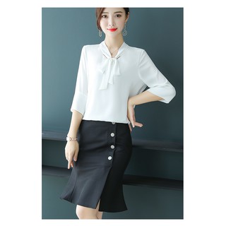 Áo sơ mi công sở tay lỡ