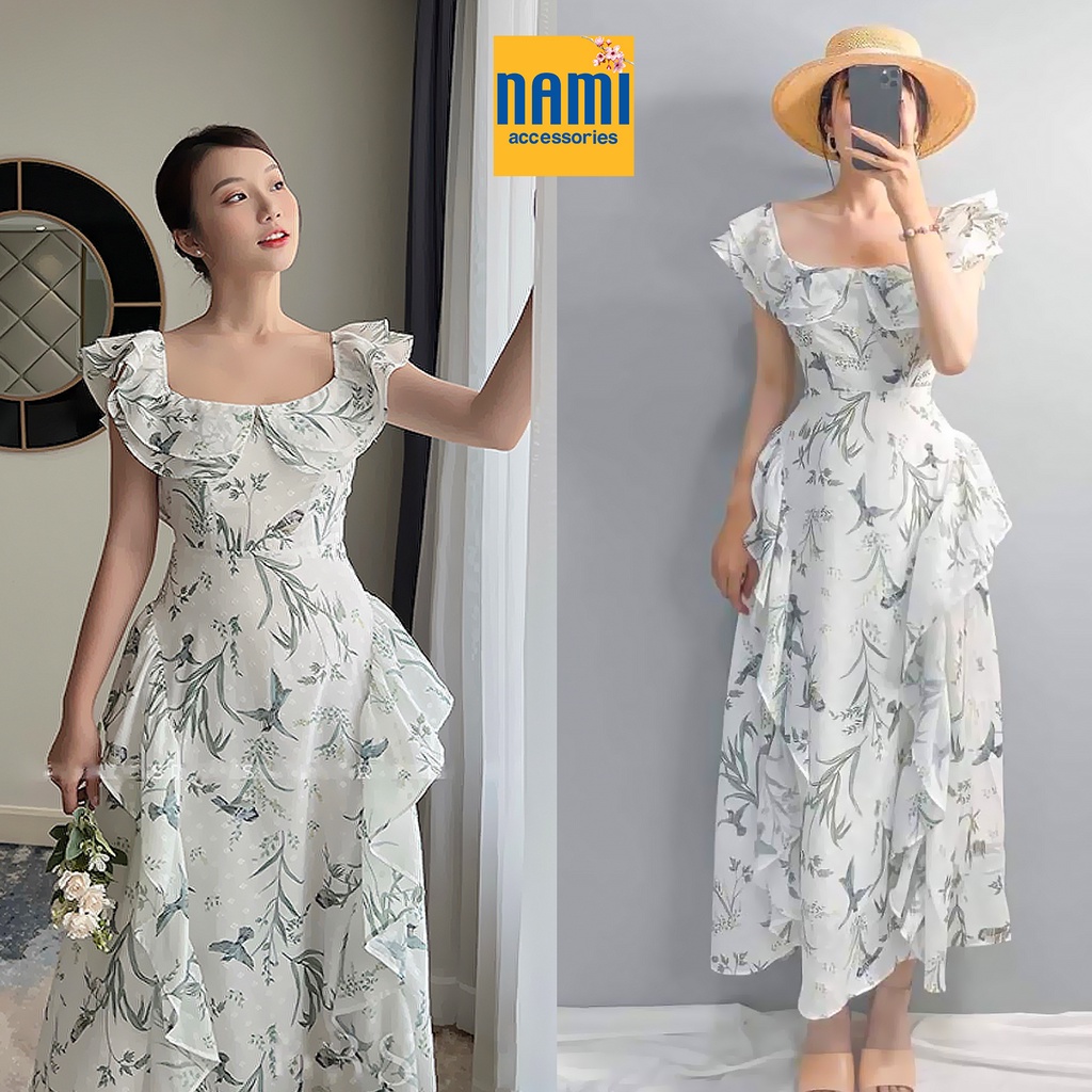 Maxi Hoa Bèo Nàng Thơ Điệu Đà Lên Dáng Thướt Tha Mê Mẩn - ATNU026