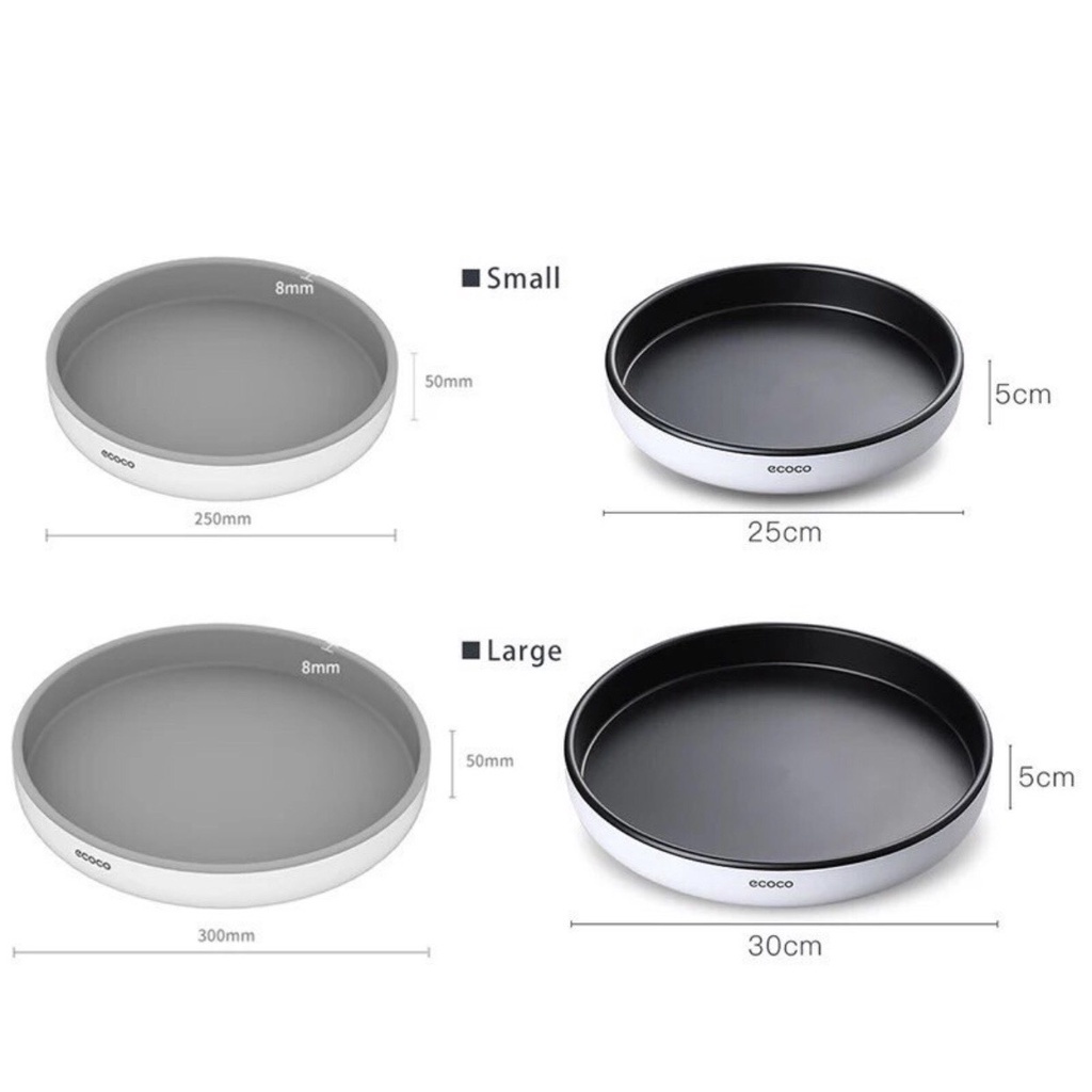 Khay để gia vị ECOCO xoay 360 độ tiện dụng cho nhà bếp, khay đĩa để đồ đa năng loại 1
