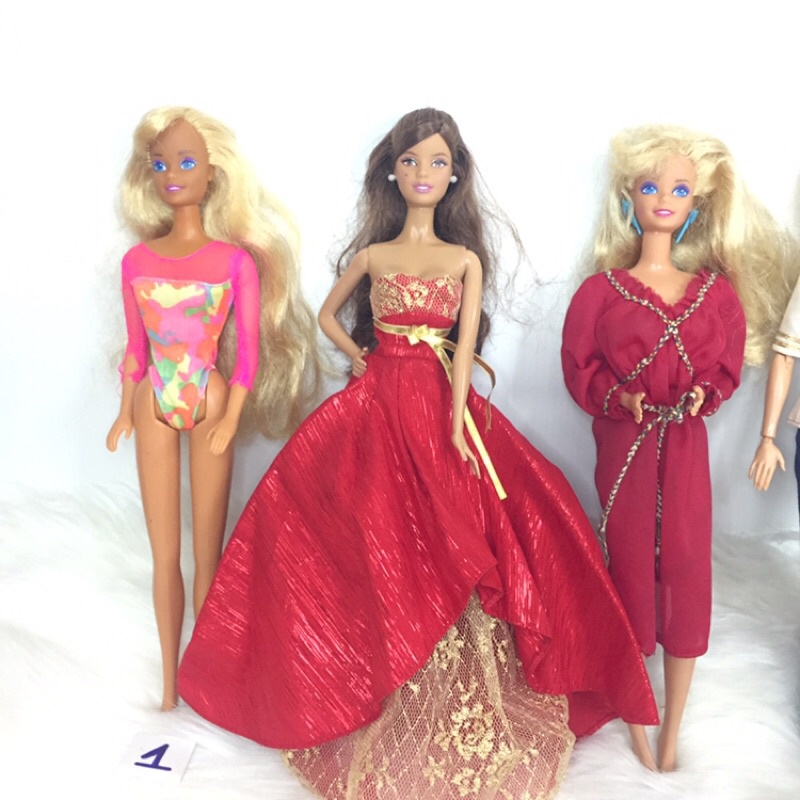 BB5-BÚP BÊ BARBIE BODY MUSE,VINTAGE,DA NÂU ĐEN ,mtm
