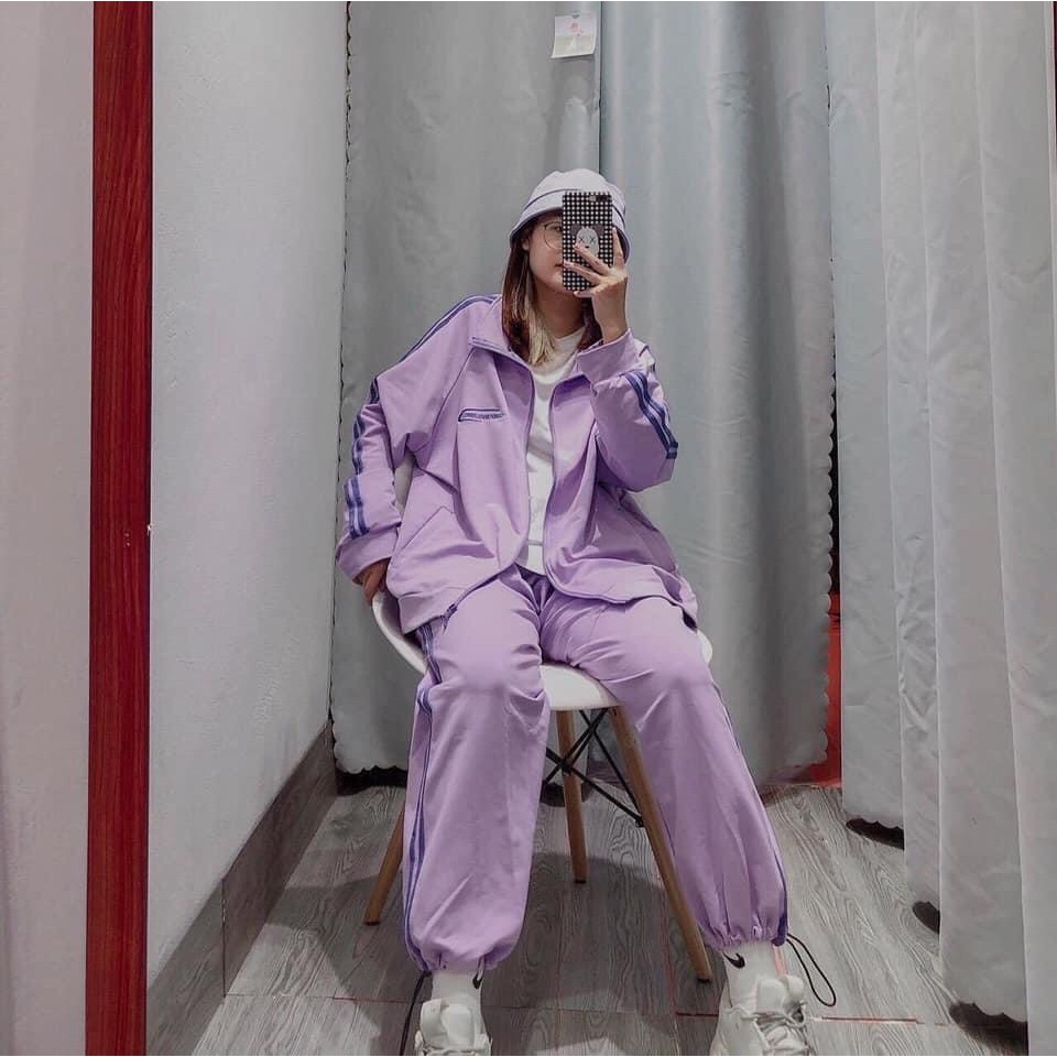 Bộ nỉ Thể thao chạy sọc khoá đẹp xuất sắc,Form thụng, chất nỉ mềm đẹp lắm luôn Về đủ màu | BigBuy360 - bigbuy360.vn