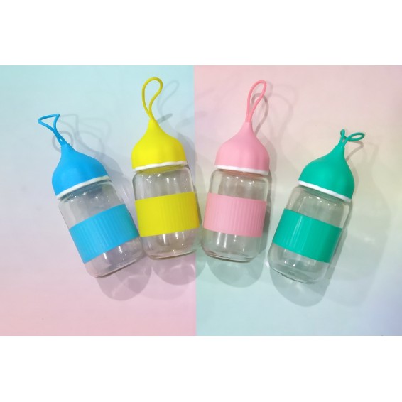 Bình nước khí cầu 300ml BN22 thuỷ tinh bình nước cute chai nước dễ thương