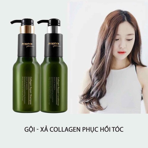 DẦU GỘI VÀ XẢ SOPHIA PLATIUM COLLAGEN REPAIR 500ML