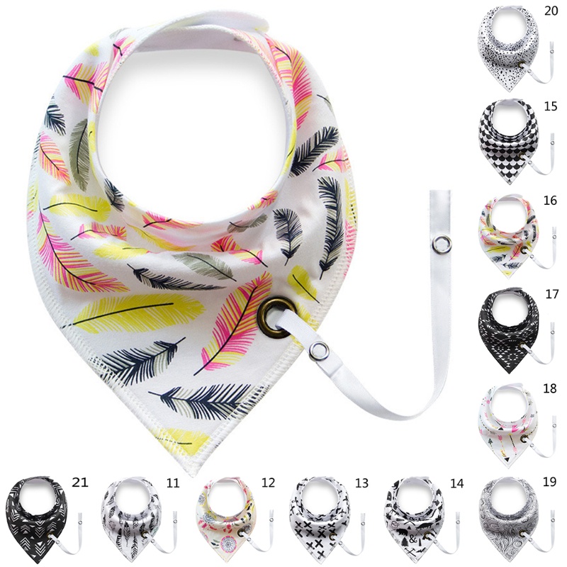 Yếm Ăn Cotton Hình Tam Giác Xinh Xắn Dành Cho Bé