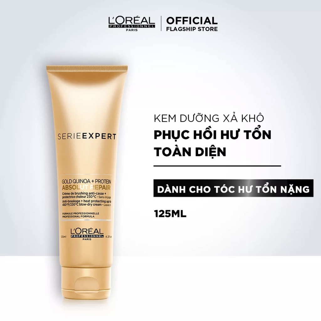 L'ORÉAL KEM XẢ KHÔ LOREAL ABSOLUT REPAIR GOLD 125ML CHÍNH HÃNG