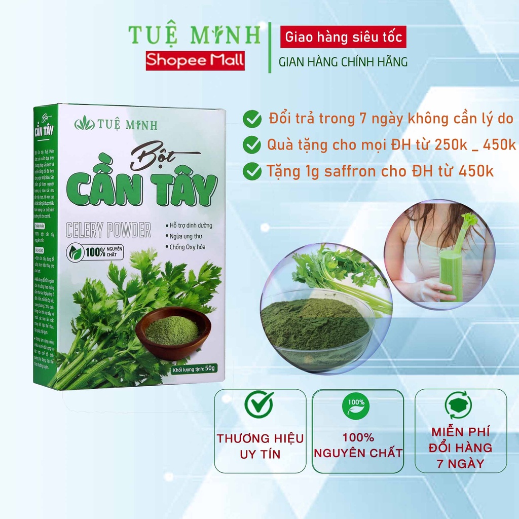 Bột Cần Tây Nguyên Chất Tuệ Minh hộp 50 gram