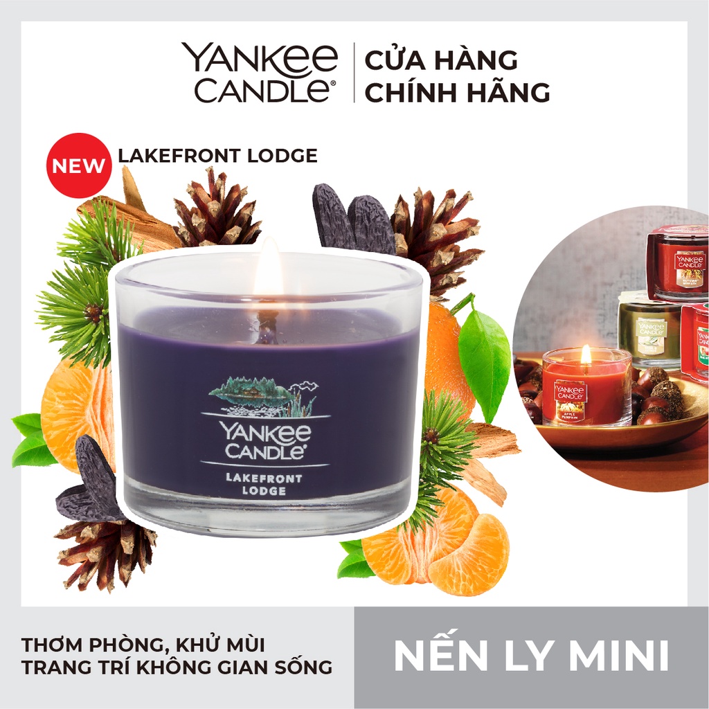 Nến ly mini Yankee Candle - Lakefront Lodge (37g)