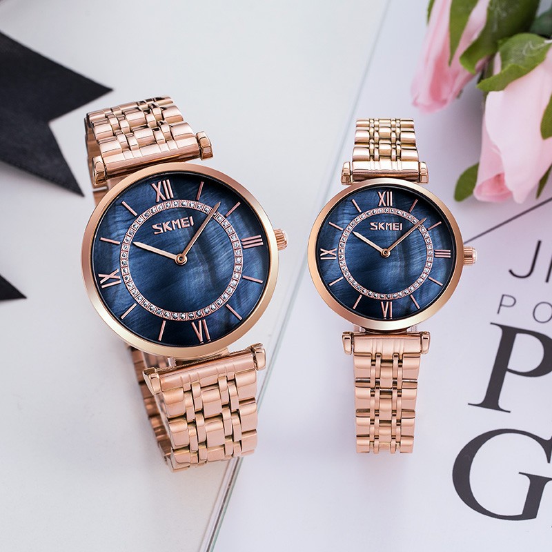 Đồng Hồ SKMEI 9198 Chuyển Động Thạch Anh Với Dây Đeo Từ Inox Thời Trang Sang Trọng Dành Cho Cặp Đôi | BigBuy360 - bigbuy360.vn