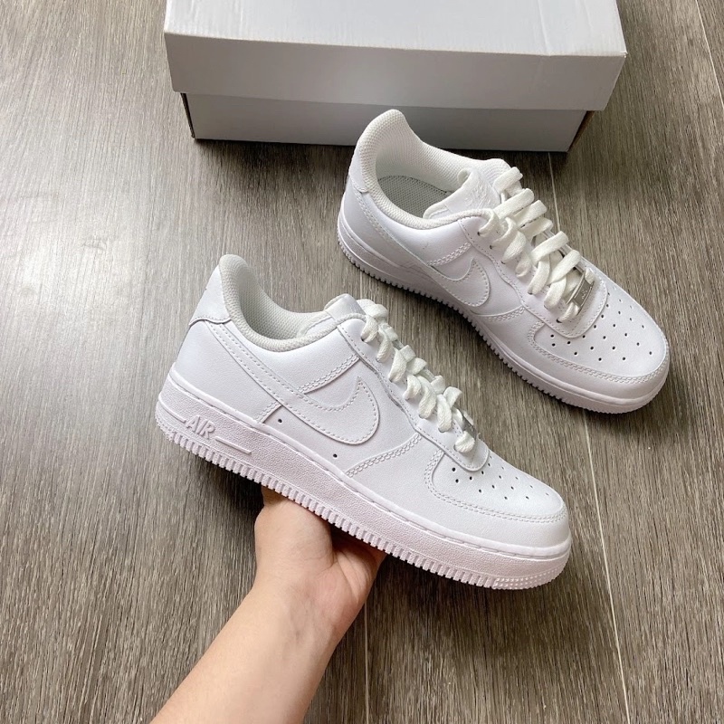 (Giày AUTH) Giày Air Force 1 All White chính hãng xách tay