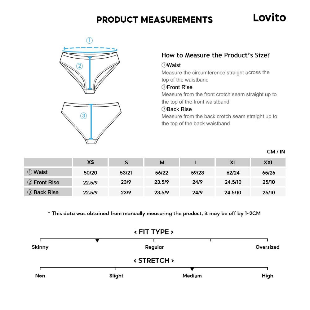 Quần lót Lovito họa tiết kẻ sọc phong cách thường ngày L233L098 (màu đen / xanh dương / xanh lá / vàng)