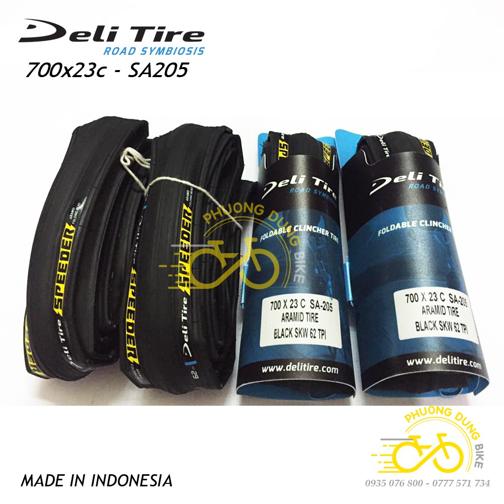 Vỏ lốp gấp xe đạp Deli Tire ARAMID SPEEDER 700x23C - 1 chiếc