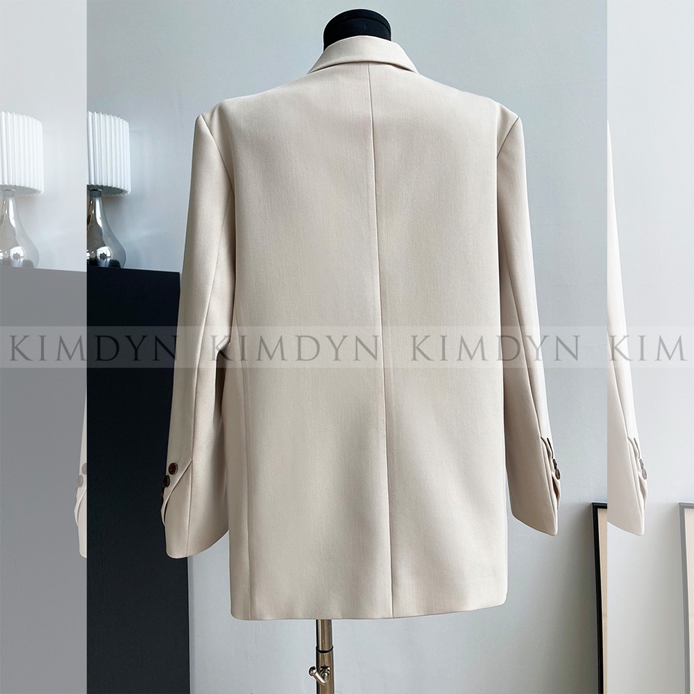 Blazer nữ form rộng có độn vai và lót dày dặn sang trọng KimDyn