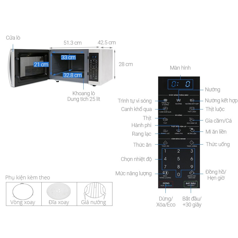 Lò vi sóng Sharp R-G52XVN-ST 25 lítVIS010IME35 GOGOM-1034