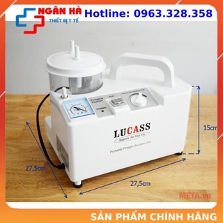 Máy hút dịch, Máy hút dịch 1 bình hút đờm lực mạnh Lucass SS-6A, tặng kèm 2 đầu hút dịch