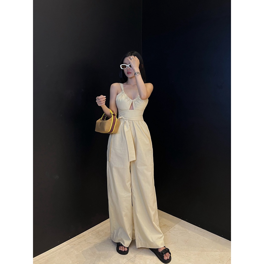 Set Nữ Wide Leg Jumpsuit , Chất Vải Linen Thoải Mái , WSD000352 ,SOMEHOW