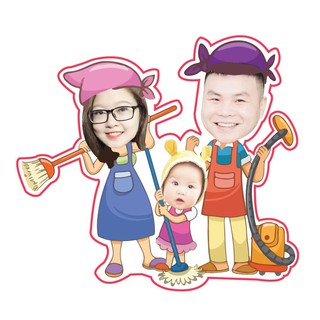Chibi gia đình cực dễ thương trang trí sinh nhật