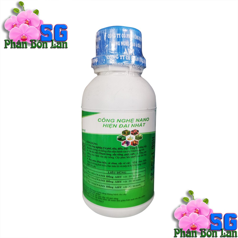 NANO ĐỒNG AHT Chai 100ml - DIỆT NẤM KHUẨN, CHỐNG RÉT, PHÒNG BỆNH CÂY TRỒNG