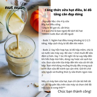 500g HẠT ĐIỀU SỐNG BỂ nut nut (dùng xay sữa, làm bánh, chế biến món ăn)