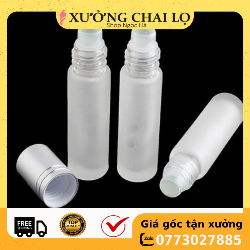 Lọ Chiết Nước Hoa ❤ GIÁ RẺ NHẤT ❤ Chai thủy tinh bi lăn 10ml thân trơn chiết nước hoa, đựng dầu thơm , phụ kiện du lịch