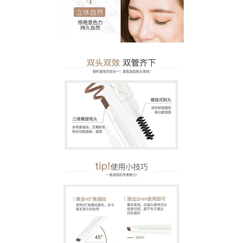 [Hàng mới về] Chì kẻ mày 7 màu LAMEILA Chì kẻ mày hai đầu 2 trong 1 Chống thấm nước lâu trôi