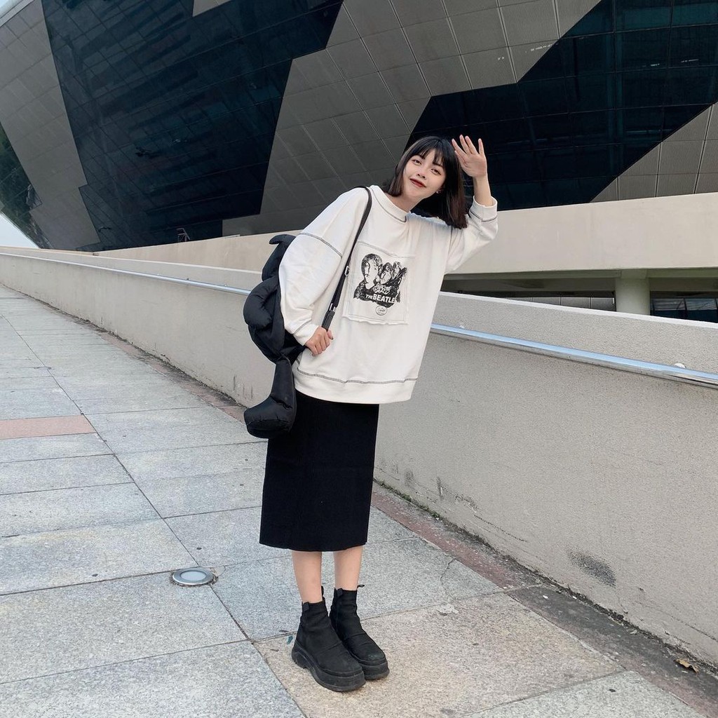 Áo sweater nữ form rộng chất vải dày dặn Beecom - 1976 ( Jem Closet )