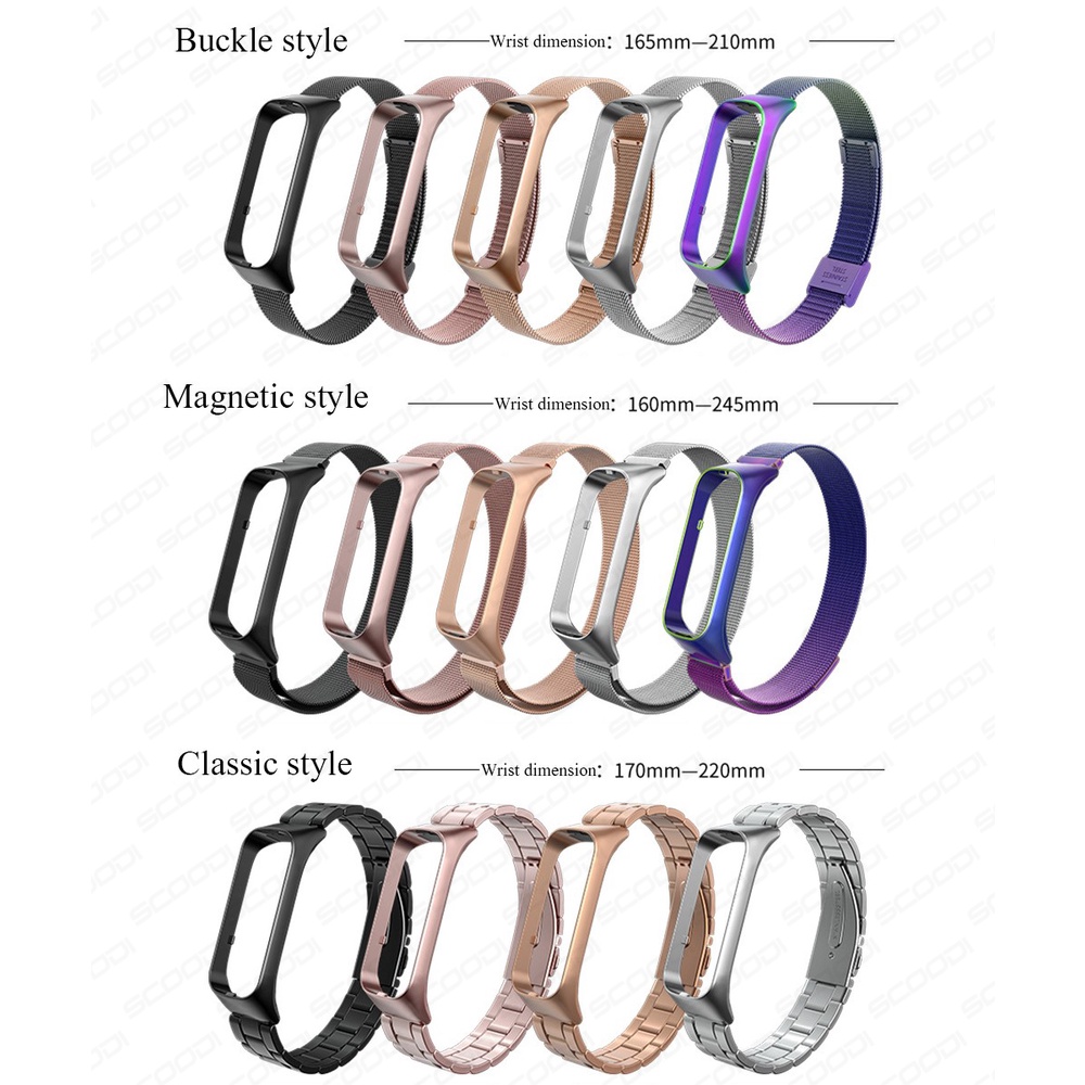 Dây Đeo Inox Nam Châm Cho Đồng Hồ Thông Minh Samsung Galaxy Fit2