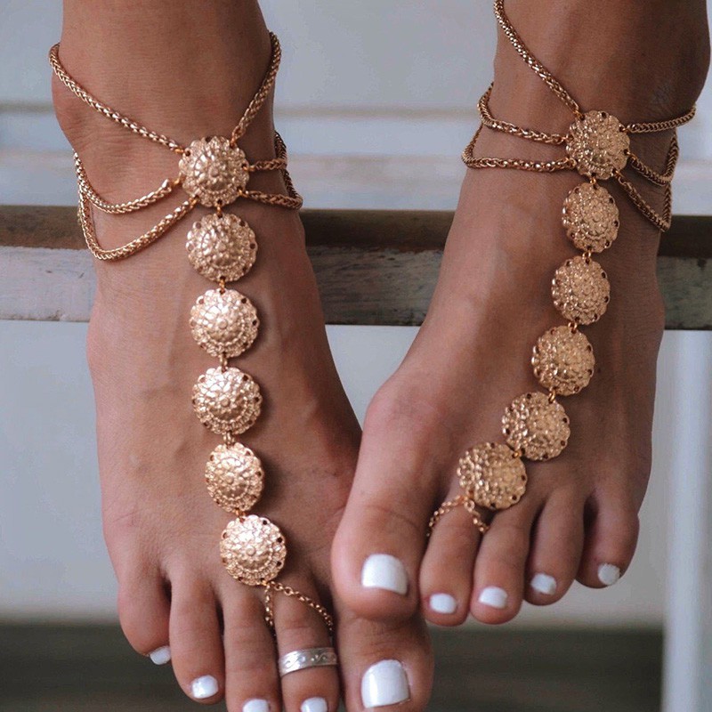 Chuỗi dây đeo chân thời trang đi biển mùa hè phong cách Bohemian gợi cảm cho nữ