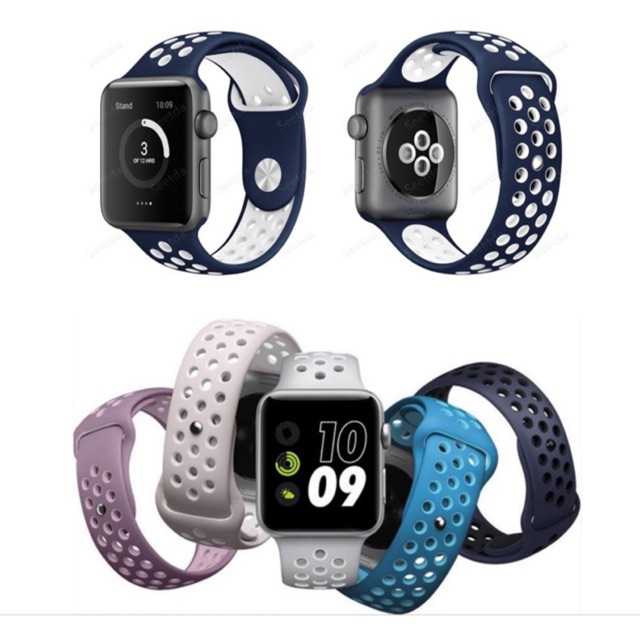 Dây đồng hồ cao su apple watch chống bẩn