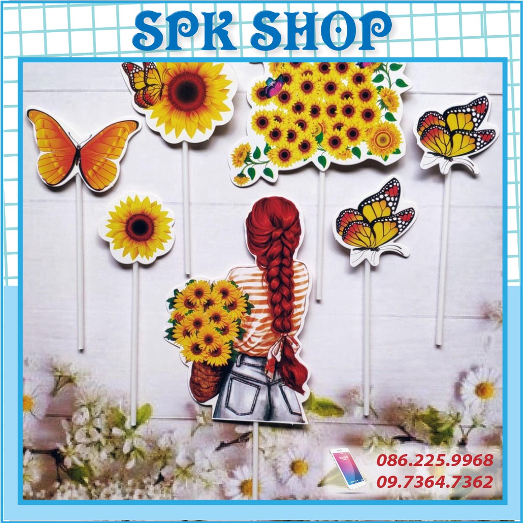 [FREESHIP❤️] Vàng - Set Cắm Giấy - Cô Gái
