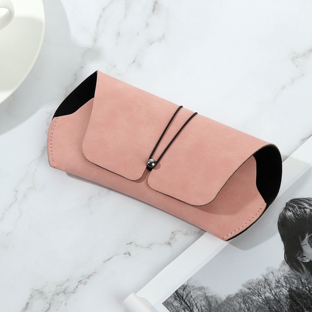 Túi đựng mắt kính bằng da có khóa cài nhiều màu sắc thời trang cho nam và nữ