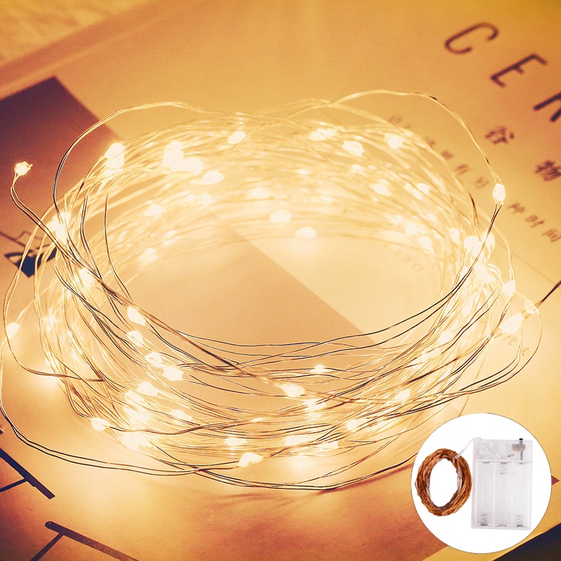 Dây Đèn Led Trang Trí Giáng Sinh Chạy Pin 10M 5M 3M 2M