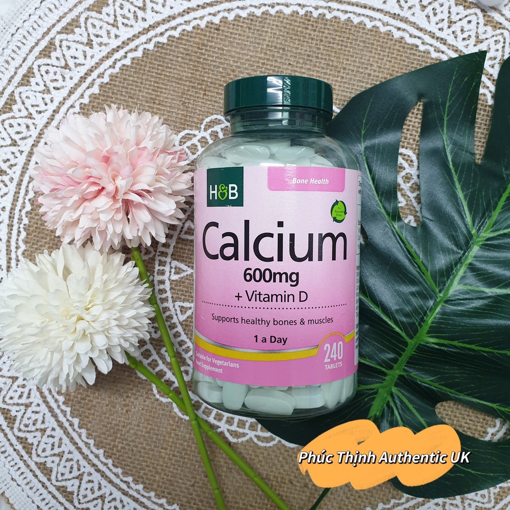 Viên Uống Holland & Barrett Calcium 600mg & Vitamin D 240 Viên