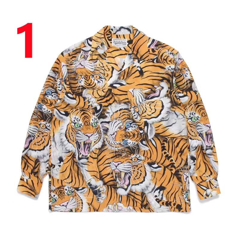 Bán Chạy Nhất Áo Sơ Mi Unisex Tay Dài In Hình Hổ Kích Thước Lớn WACKO MARIA Cho Nam Và Nữ