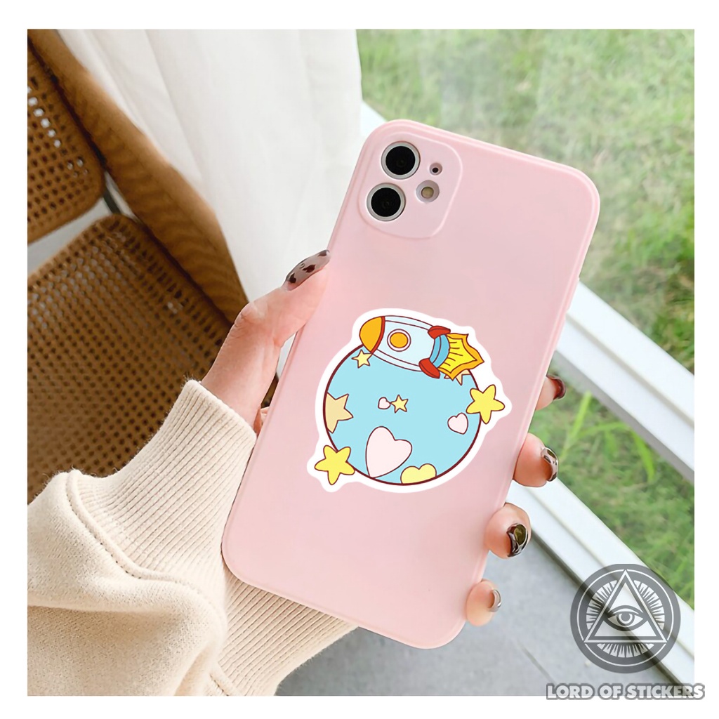 Set 50 Nhãn Dán Cute Chủ Đề Vũ Trụ Sticker Phong Cách Hoạt Hình Dễ Thương Chống Thấm Nước Dán Mũ Bảo Hiểm, Laptop, Vali