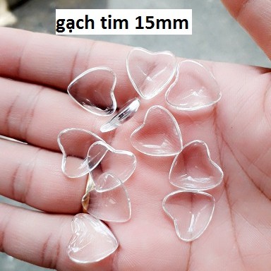 Sỉ 50 cái gạch thủy tinh hình TRÁI TIM [ mua sỉ xin liên hệ giá tốt ]