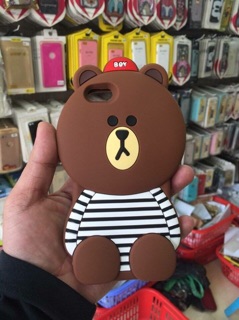 Ốp lưng silicone dày Gấu Brown siêu cute 