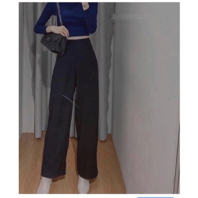 Quần culotes dây kéo hack chân