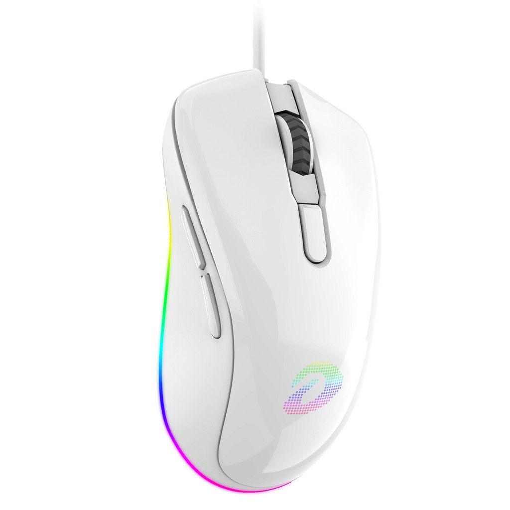 Chuột Gaming DareU EM908 White (LED RGB, BRAVO SENSOR)