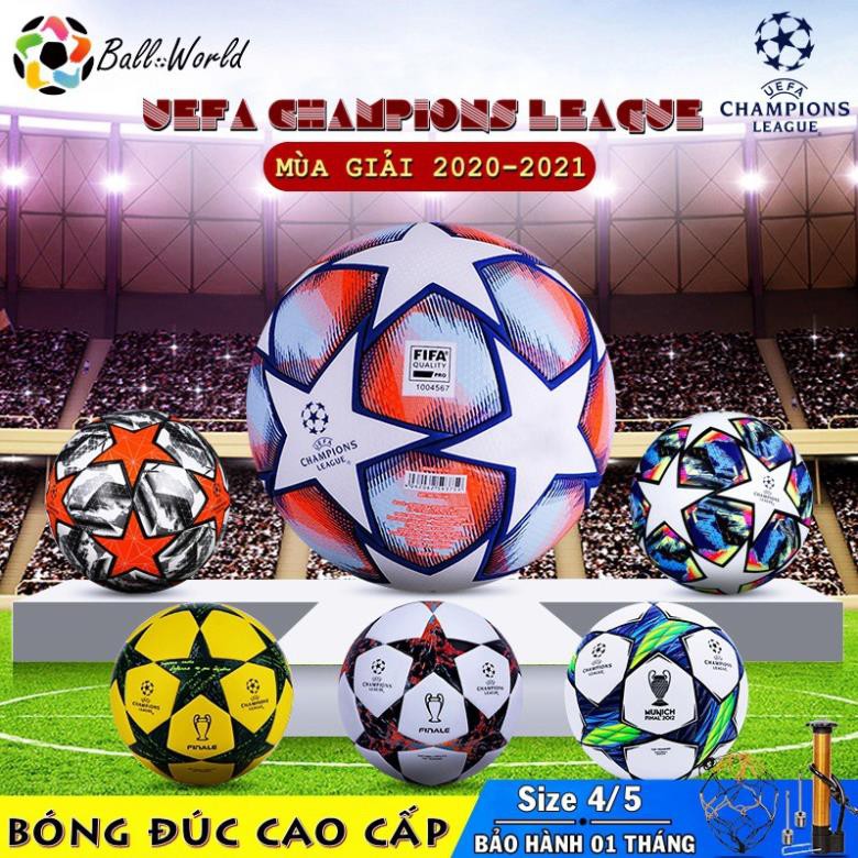 Quả Bóng Đá Cúp C1 Châu Âu Champions League 2021 Size Số 4 5 Tiêu Chuẩn Thi Đấu (Bóng đúc cao cấp)  ་