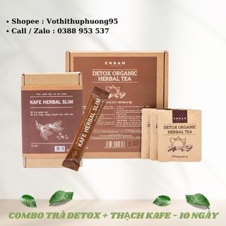 Combo 1 thạch + 1 trà herbal slim chuan dùng cho 10 ngày