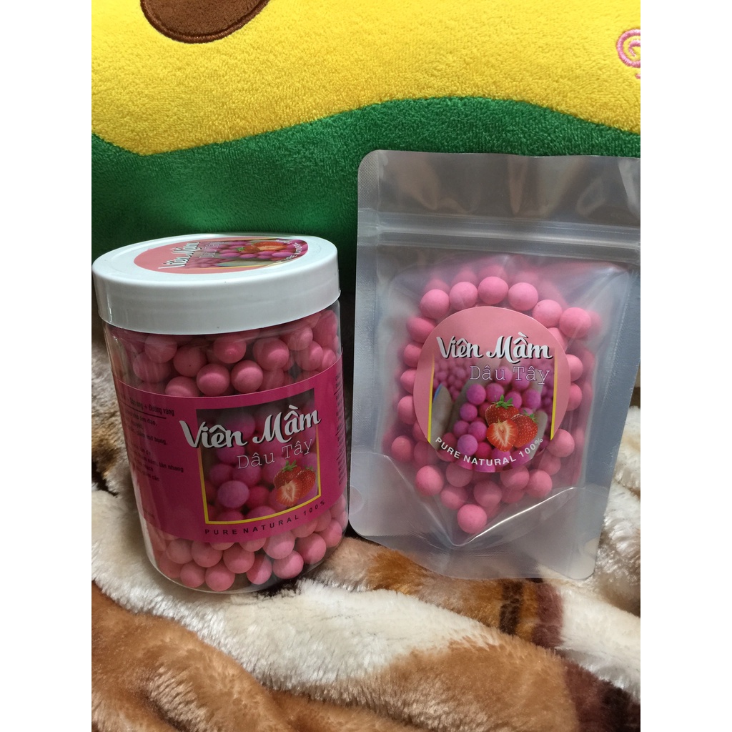 Viên Mầm Dâu Tây Giảm cân đẹp dáng đẹp da gói 100g