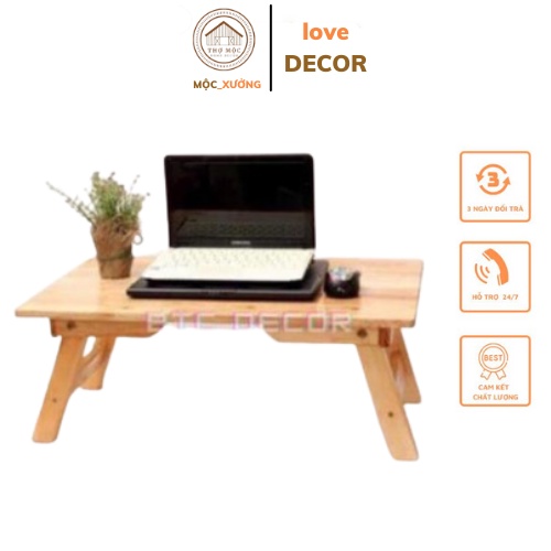 Bàn học gỗ thông gấp gọn - Bàn gấp đa năng thiết kế mắt bàn sáng bóng độ bên cao chống mối mọt - Bảo hành 12 tháng