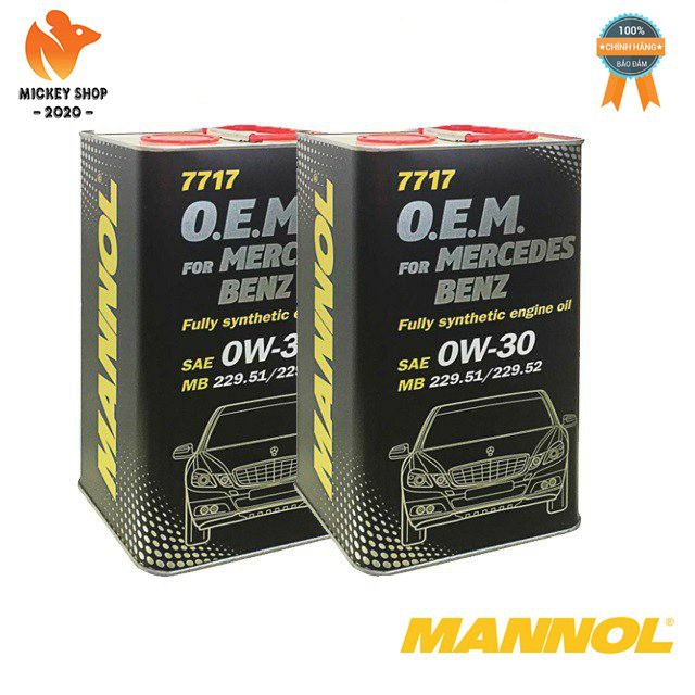 [Pro] Nhớt MANNOL 0W-30 SN/CF O.E.M Cho Xe Mercedes Benz 7717 – 4 Lít Hàng Đức Cao Cấp Chính Hãng – Mickey2020shop