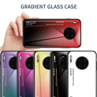 Ốp điện thoại kính cường lực cứng bảo vệ cho Huawei Mate 10 9 Pro