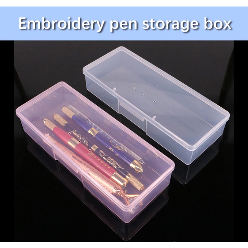 1 Hộp Đựng Kim Xăm Hình Chữ Nhật 24 Giờ Màu Trắng Hồng