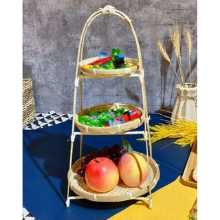 Combo 5 kệ mẹt tre loại 3 tầng