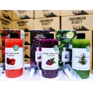 Sữa Rửa Mặt Thải Độc Sủi Bọt Rau Củ Super Vegitoks Cleanser 300ml