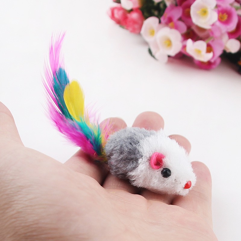 CHUỘT LÔNG VŨ ĐỒ CHƠI VỜN CHÓ MÈO - HAYUMI